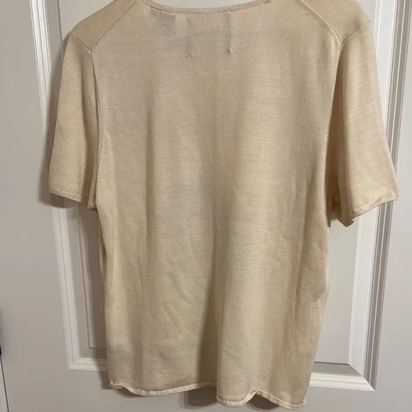 Sequin Dog Graphic Cream Top - Picture 6 of 6